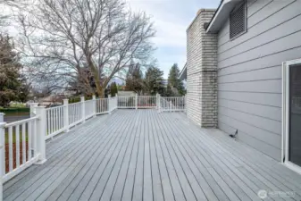 Large deck just off the kitchen is perfect for summer BBQs