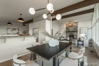 dining room facing the living room