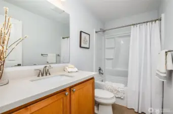 Guest bath on upper level.