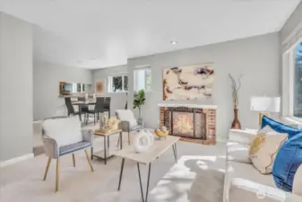 Living room from the patio door.