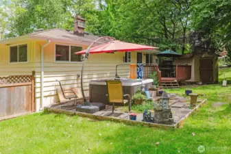 Backyard & Hot Tub