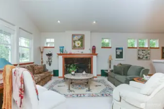Gas fireplace in living room