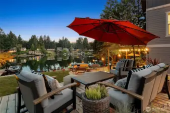 I hope you can feel yourself relaxing as you picture yourself unwinding here at night with friends and loved ones.  The nights on Long Lake are so calm and beautiful.