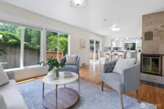 Living room with hardwood floors