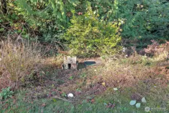 The installed 3-bedroom septic system.