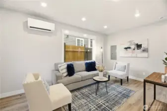 The wide plank lvp flooring runs throughout this home.