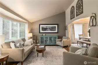 Formal living room with fantastic natural lighting.