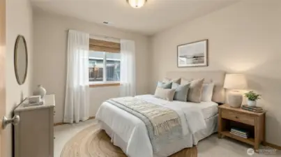 Virtually staged Guest Bedroom 2