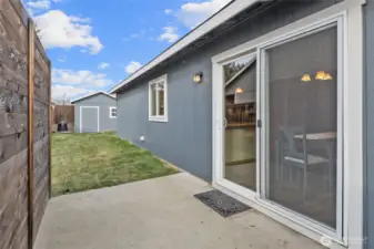 Side patio off of dining room