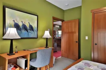 Beautiful fir doors throughout the home.  Carpet in bedrooms, staircase & closets.