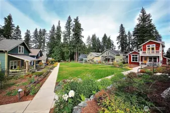 The Highlands community is charming and there is a covered community gathering space to picnic or visit.