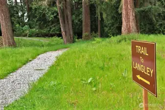 Trail to downtown Langley.