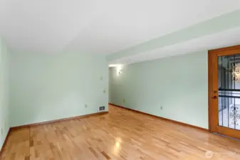 Primary bedroom with door to patio, and extra, lockable security door.
