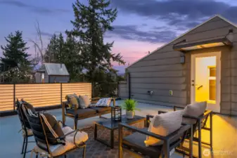 The wall is plumbed for an outdoor kitchen. So much opportunity out here on the deck.