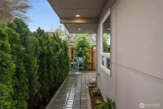 Private back patio just off the main floor.