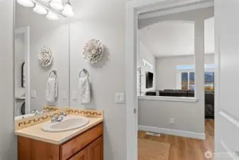 Main Level Guest Bathroom, Stackable W/D