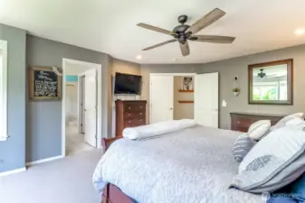 Primary Bedroom w/ french doors