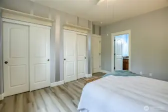 Double closets in Primary bedroom
