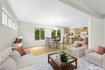 Virtually Staged Family Room