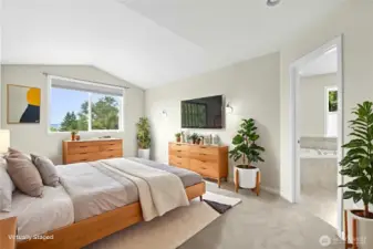 Virtually Staged Primary Bedroom