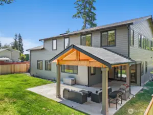 Enjoy being outside all year long under the large covered patio!