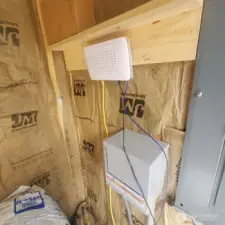Inside of pump house has the Rockisland fiber optics modem ready to plug and plan.