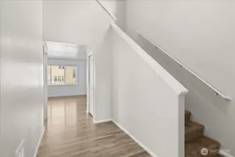Tall ceilings greet you at the entrance