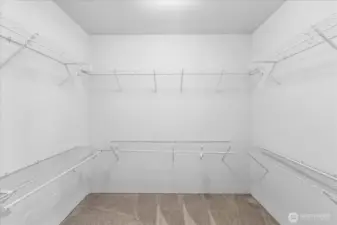 Large walk in closet off of the primary bathroom