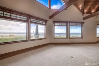 WALKING THROUGH THE LIVING AREA THE 180 DEGREE PLUS VIEW IS ALMOST BREATH TAKING!