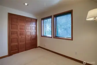 THE CLOSET CONTINUES WITH THE HARDWOOD DOORS AND TRIM!