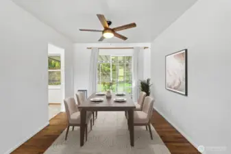 Dining Room, Staged Virtually