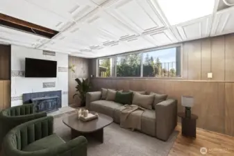 Lower Level Living Room, Staged Virtually