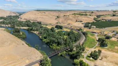 Your views are the Yakima River as it runs through the canyon