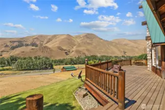 The views are wonderful from the deck that runs along the entire house.