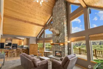 Great room open to the kitchen