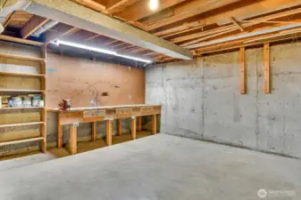 Part of the unfinished basement, this space is perfect for a shop, craft room, or finish it for more living space!