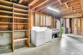 Great storage space in the basement.