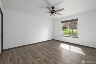 Bedroom #3 with window facing front yard.