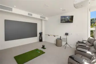 Work on your golf game while your watching the Masters (note: Gold Simulator does not convey, but you can get your own!).