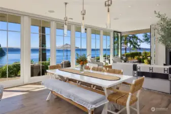 Magnificent views with floor-to-ceiling custom French doors throughout for a seamless transition between indoors and out.