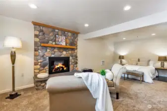 HUGE primary suite with own fireplace