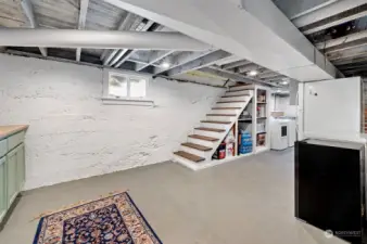 Downin the basement - you will find 622 sq ft of excellent space. Storage, laundry, work from home, gym or entertainment - the options are endless.