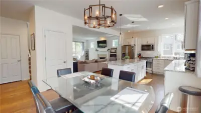 Dining room looking towards kitchen & living room