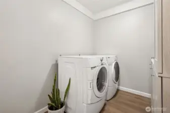 Well-Organized Laundry Space Featuring Generous Cabinetry