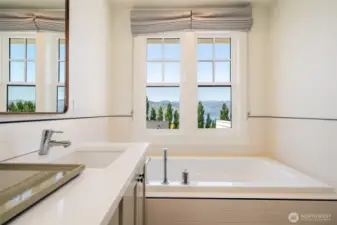 Primary bath soaking tub