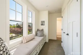 Second floor window bench