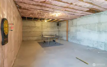 Bonus unfinished space under outdoor deck.