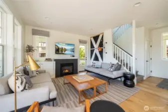 Gas fireplace in living room