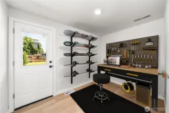 Extra room in garage