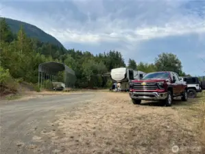 RV storage area with bathroom
